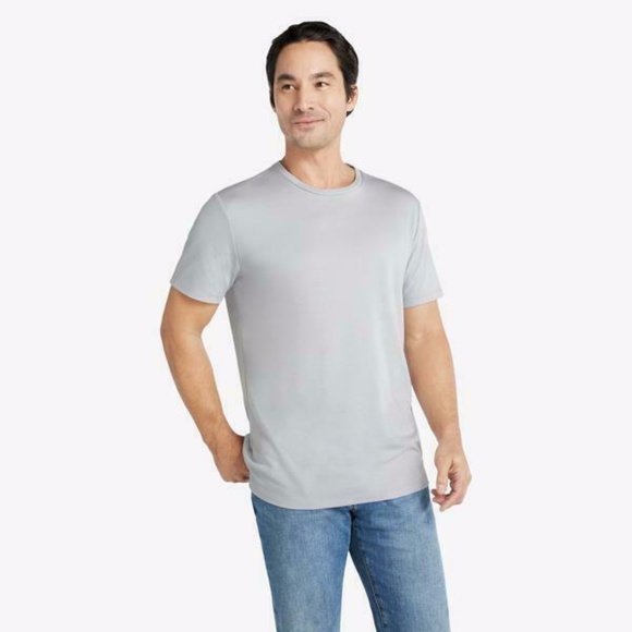 Mizzen+Main Light Gray Short Sleeve Tee - Picture 1 of 5